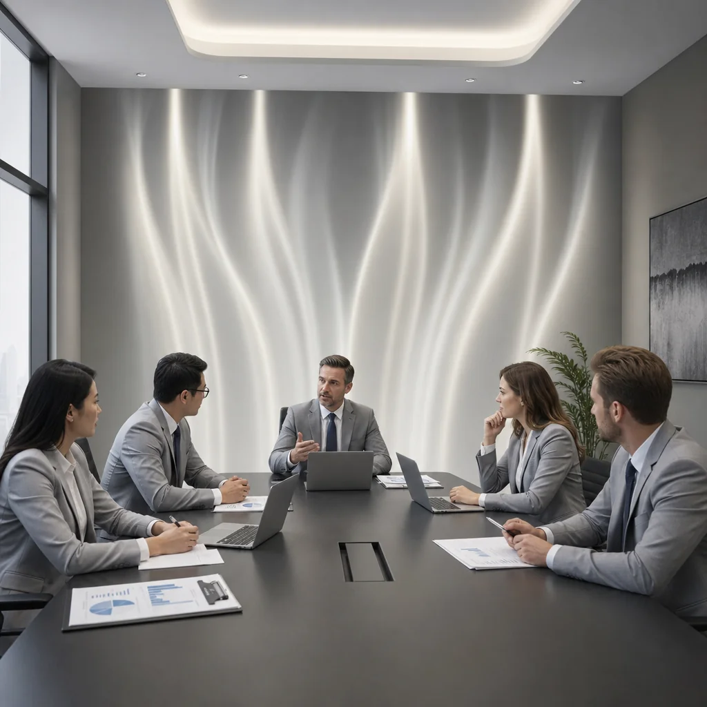 Strategic consulting session in a modern boardroom